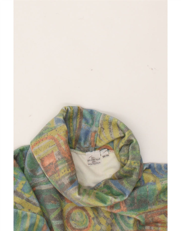 Top oversize da donna VINTAGE manica lunga EU 36 piccolo multicolore
