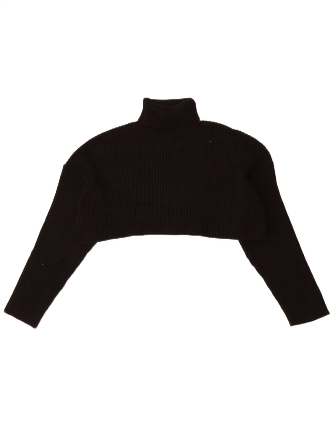 Maglione corto girocollo oversize da donna Zara UK 14 medio nero
