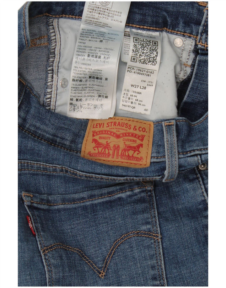 Levi's Donna 312 Shaping Slim Jeans W27 L28 Cotone Blu