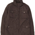 CHAMPION Mens Military Windbreaker Coat UK 38 Medium Black Polyester