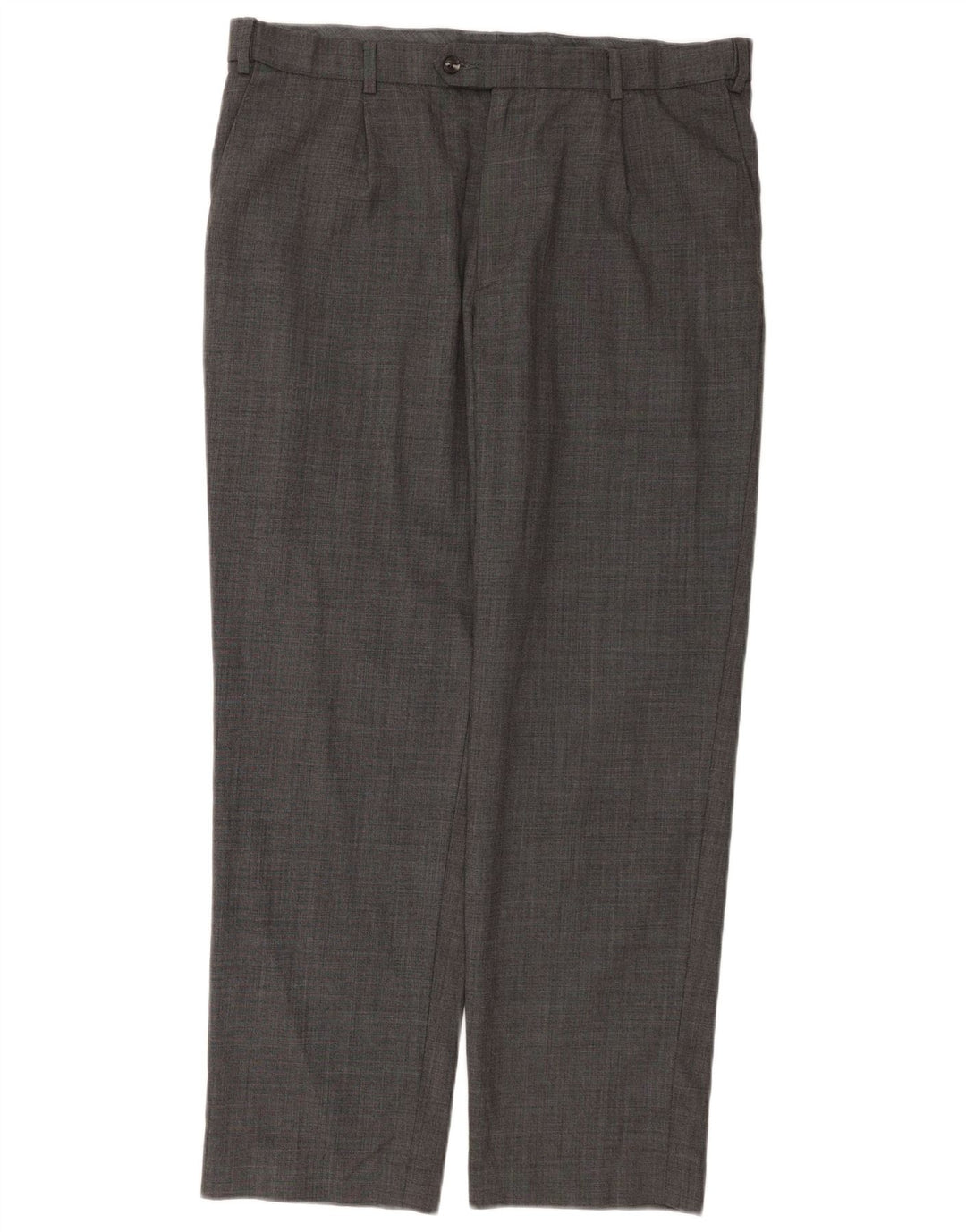 Pantaloni da abito dritti da uomo Marks & Spencer vestibilità regolare W36 L31 lana grigia