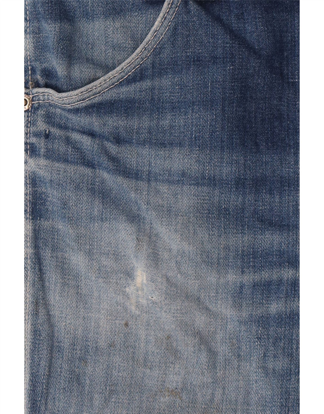 Pantaloncini di jeans invecchiati da donna Wrangler W29 Blu medio