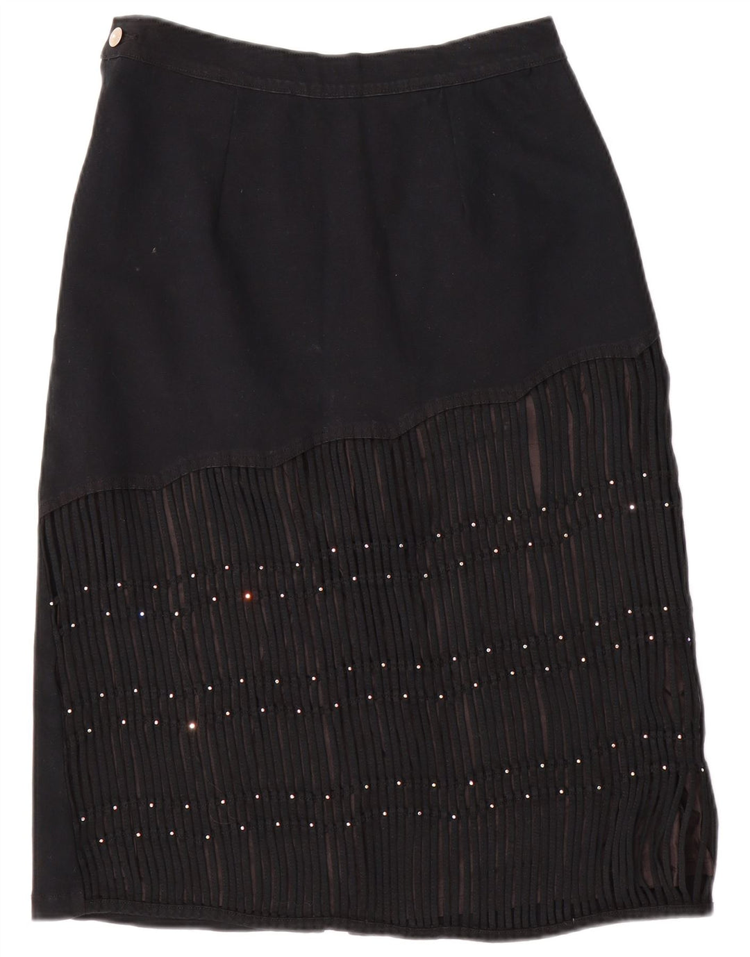 Gonna di jeans da donna VINTAGE W30 media nera