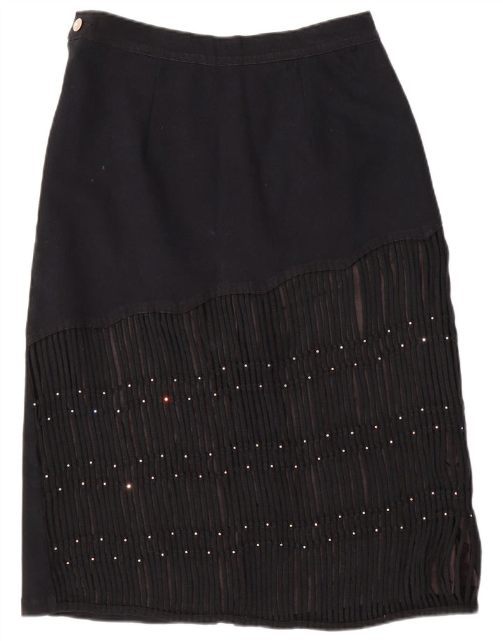 Gonna di jeans da donna VINTAGE W30 media nera