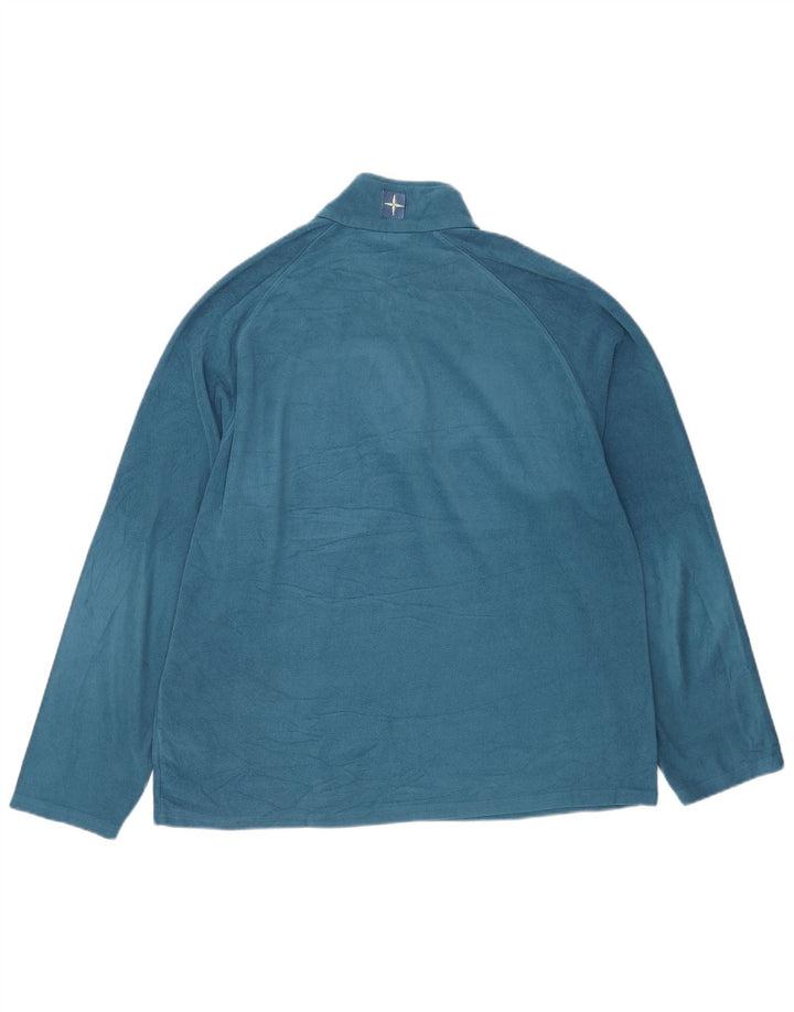 Maglione in pile da uomo con collo con zip Mountain Warehouse XL poliestere blu