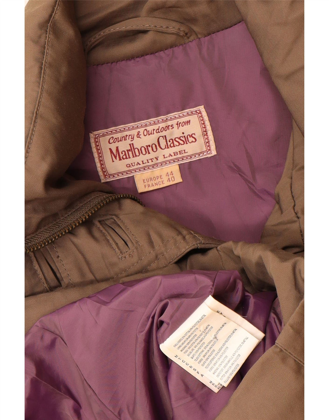 Giacca imbottita da donna Marlboro Classics EU 44 XL Cotone marrone