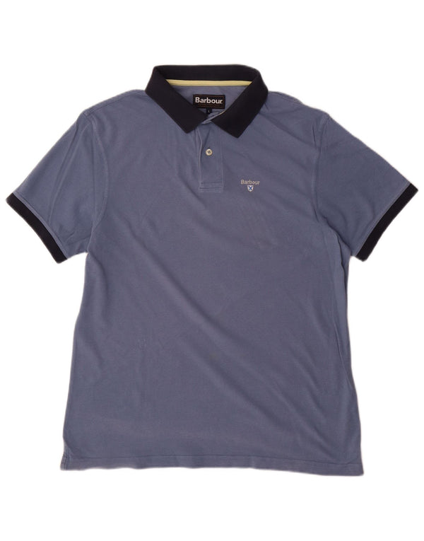 BARBOUR Polo Uomo Large Blu Cotone