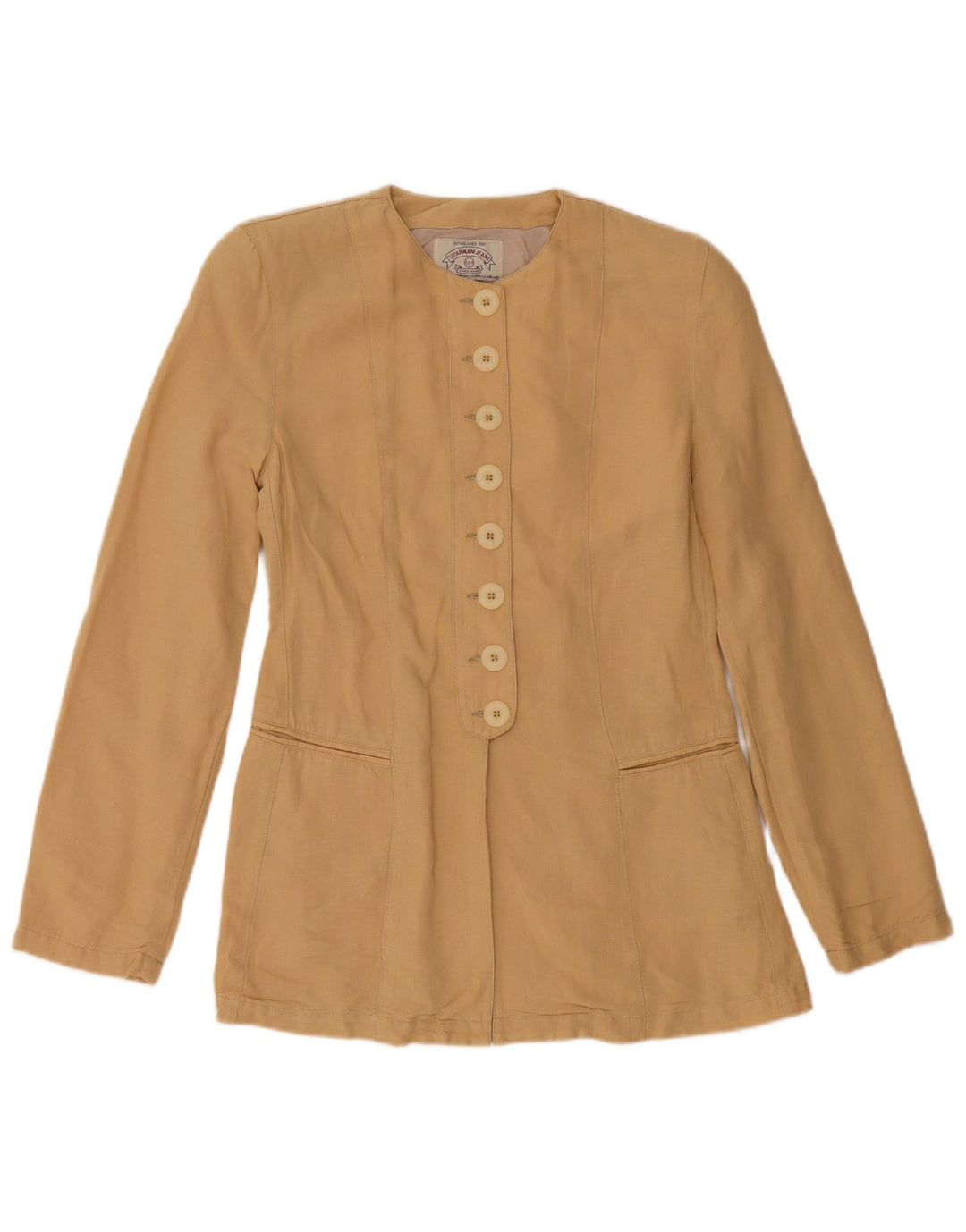 Giacca Blazer Donna ARMANI JEANS IT 40 Small Beige Viscosa