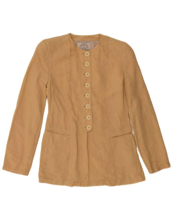 Giacca Blazer Donna ARMANI JEANS IT 40 Small Beige Viscosa