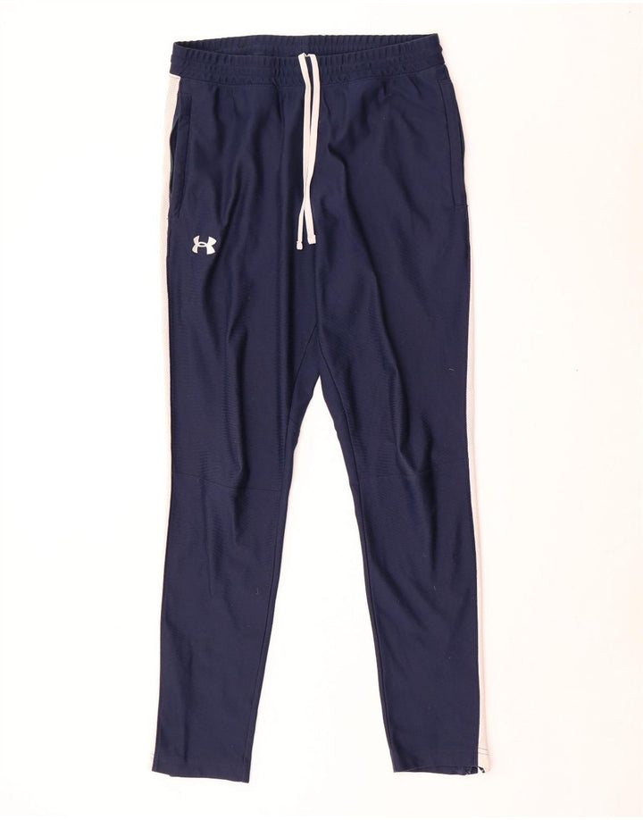 Pantaloni da tuta aderenti da uomo Under Armour a blocchi di colore blu navy medio
