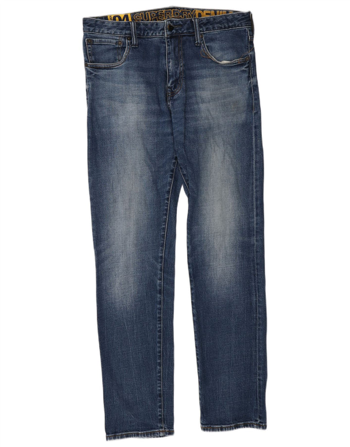Jeans slim da uomo Superdry W32 L34 cotone blu