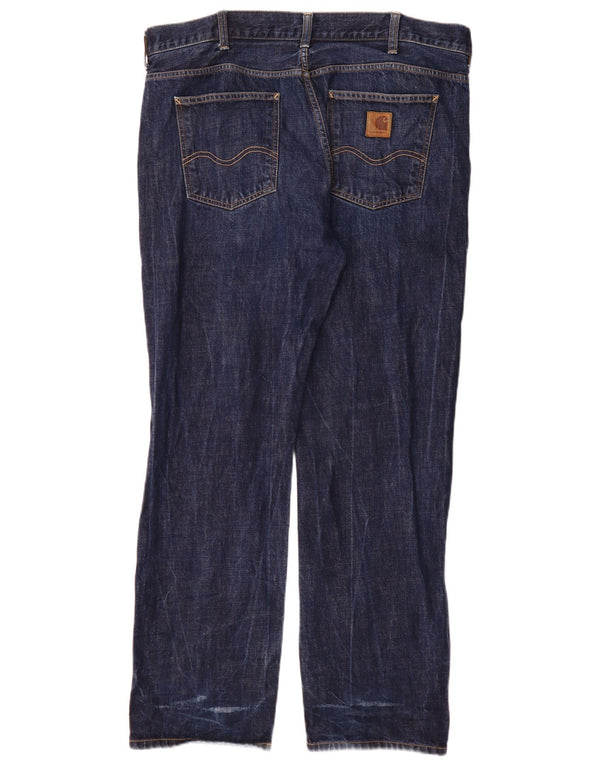 Jeans dritti da uomo Carhartt W38 L32 cotone blu navy