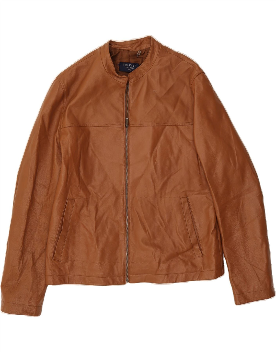 PRIVATE Womens Leather Jacket IT 48 XL Brown Leather Vintage Private and Second-Hand Private from Messina Hembry 