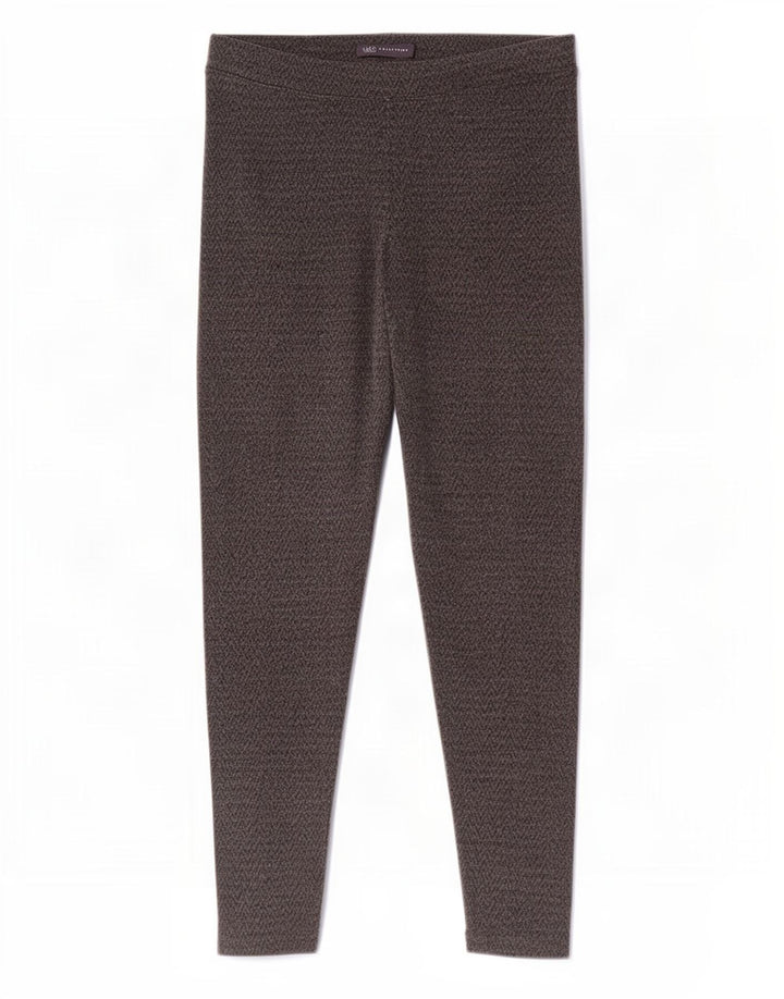 Leggings da donna Marks & Spencer UK 10 piccolo cotone Chevron grigio