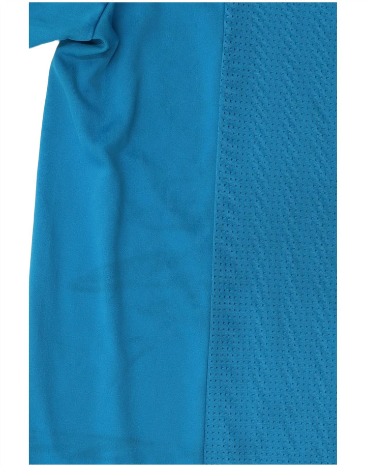 T-shirt da uomo Adidas Top Large blu in poliestere color block