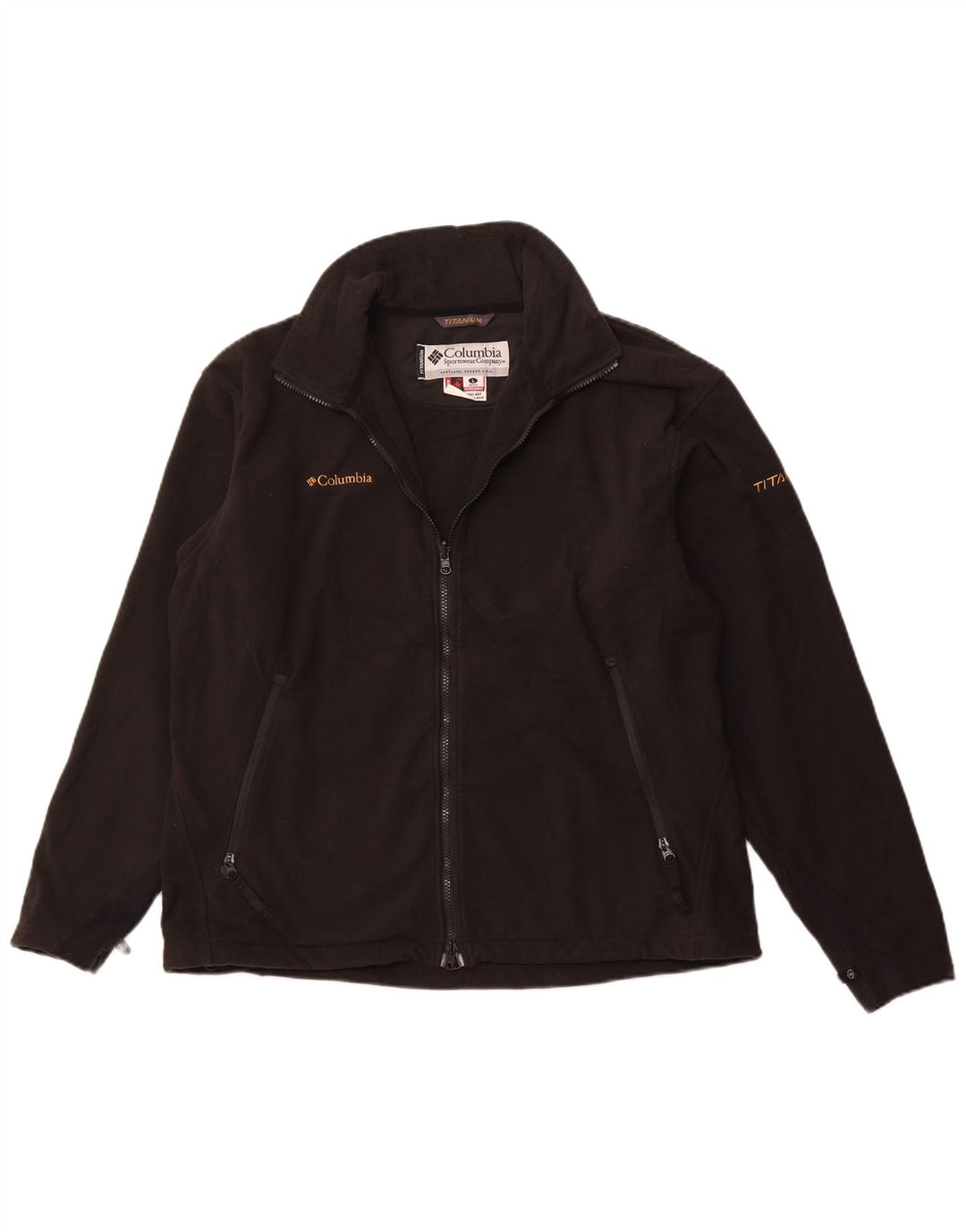 Giacca in pile da uomo COLUMBIA UK 40 grande poliestere nero