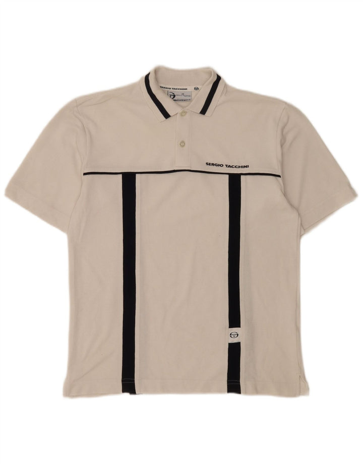 Polo da uomo Sergio Tacchini piccola in cotone color block bianco