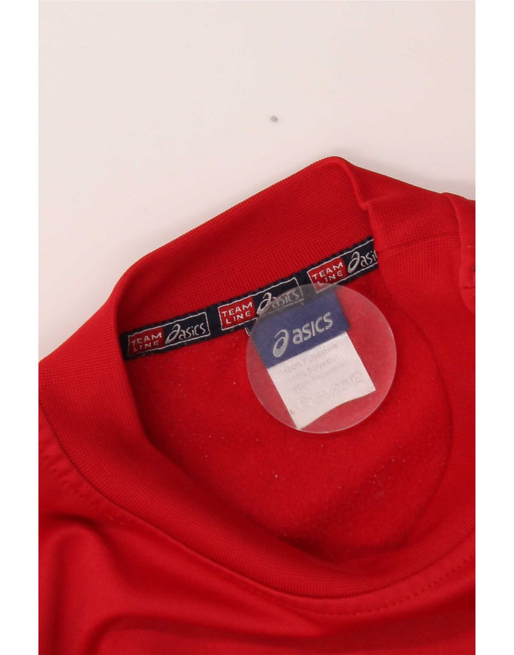 Asics Felpa da uomo con vestibilità regolare, maglione sportivo in poliestere rosso medio