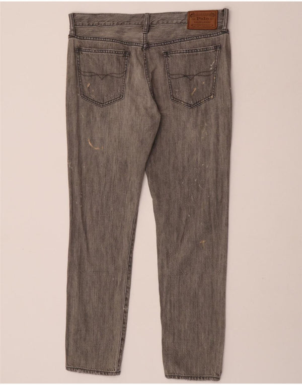 Jeans slim da donna Polo Ralph Lauren W29 L30 cotone grigio