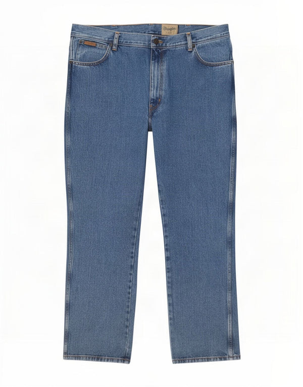 Jeans dritti da uomo Texas Wrangler W42 L32 cotone blu