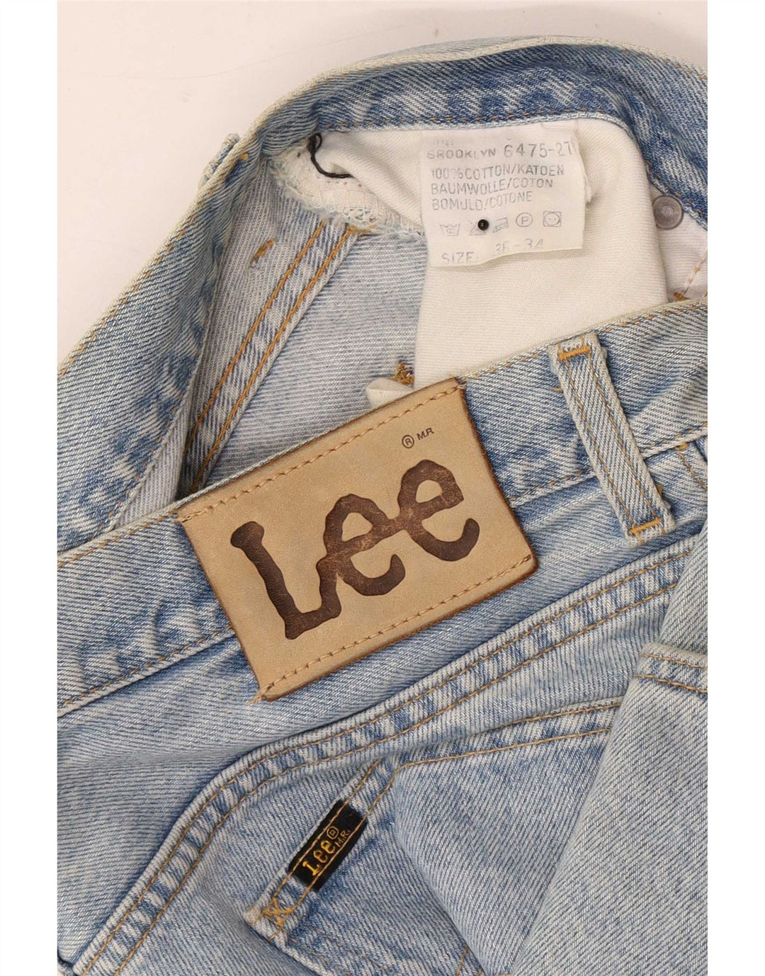 Jeans dritti da uomo Lee Brooklyn W36 L30 cotone blu