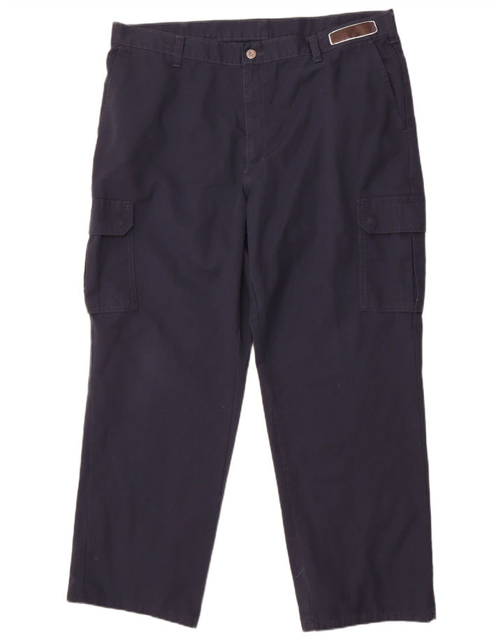 Pantaloni cargo dritti da uomo Dickies W40 L30 poliestere blu navy