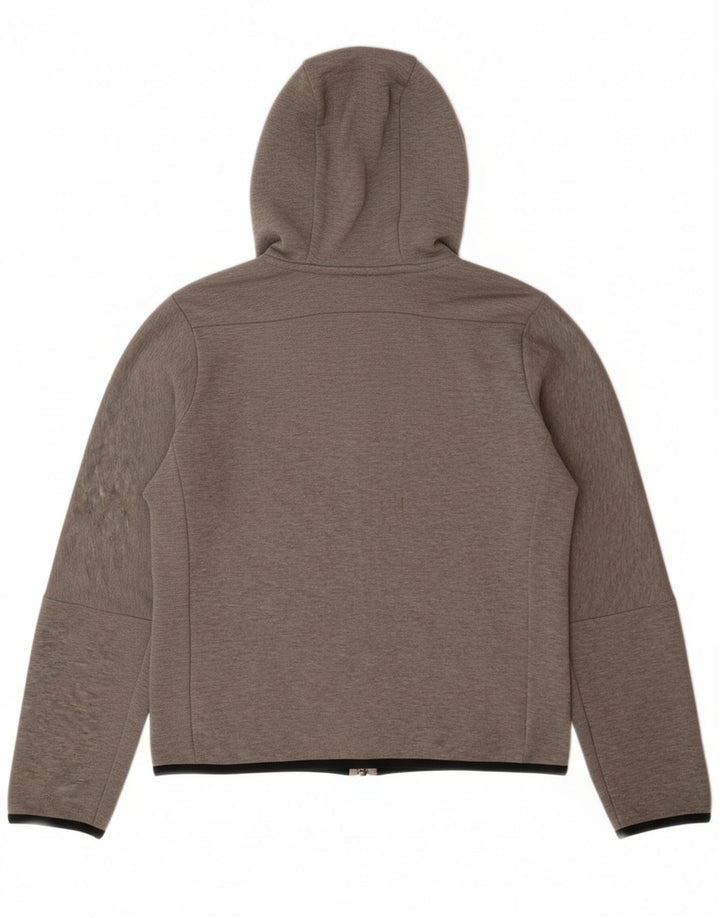 Maglione con cappuccio e zip NIKE per ragazzi 12-13 anni, grande in cotone grigio
