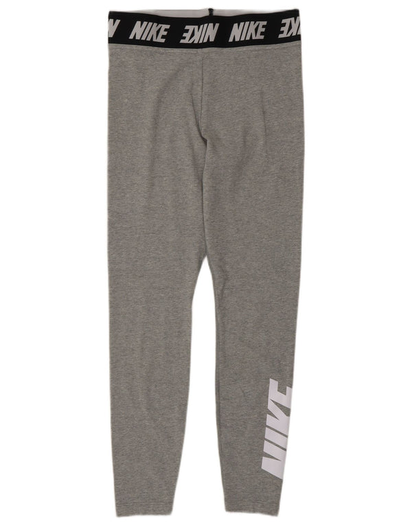 Leggings grafici da donna Nike UK 12 cotone color block grigio medio