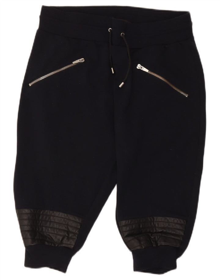 Pantaloncini sportivi Bermuda da donna Zara grandi in poliestere blu navy