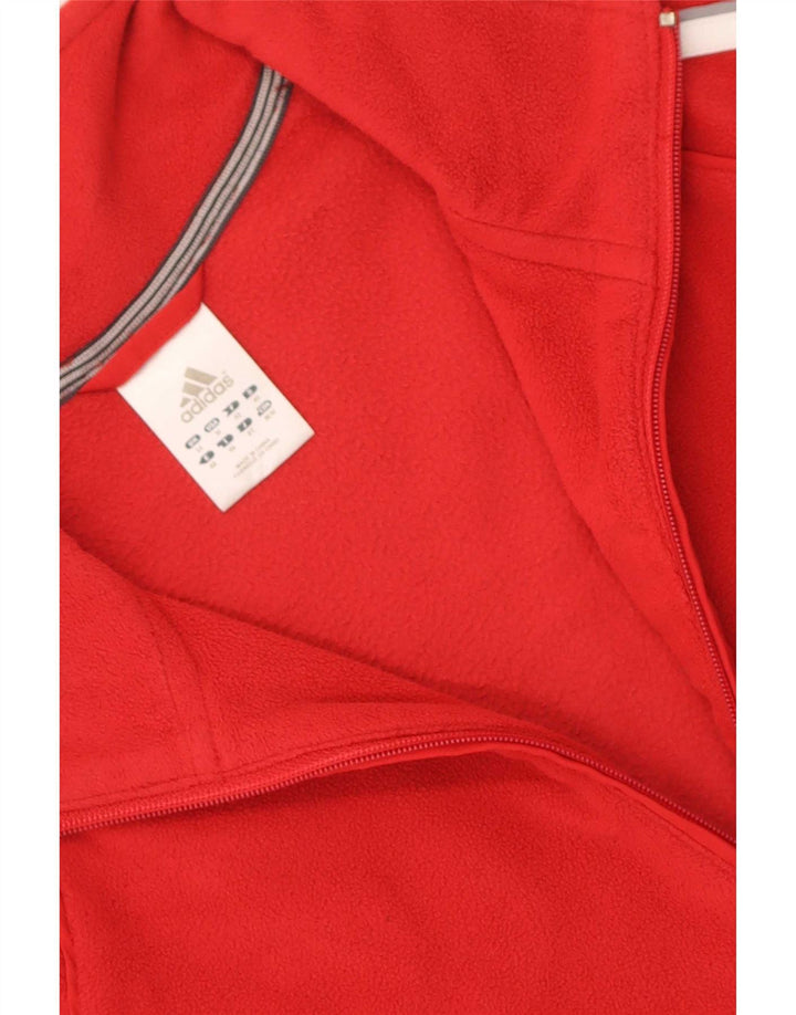 Giacca in pile da donna Adidas UK 14 media rossa