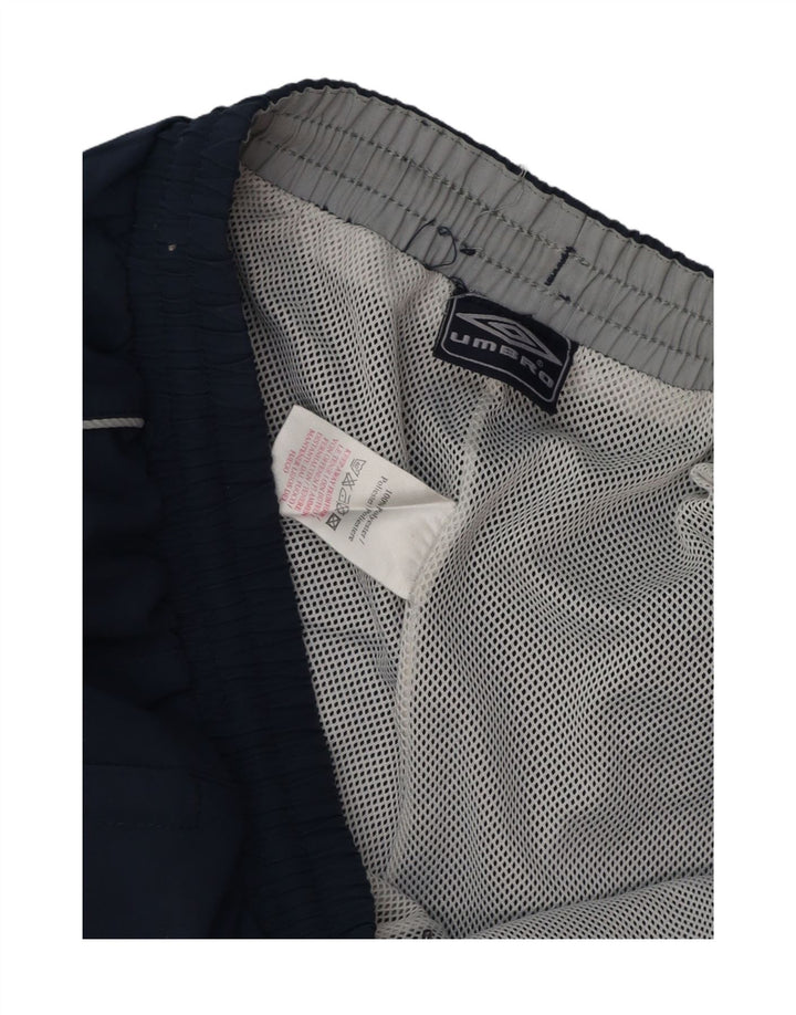 Pantaloni da tuta con grafica Umbro da uomo, pantaloni da jogging, grandi, in poliestere blu navy