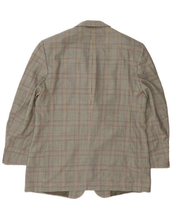 Giacca blazer a 3 bottoni da uomo Brooks Brothers IT 54 2XL lana pied de poule grigia