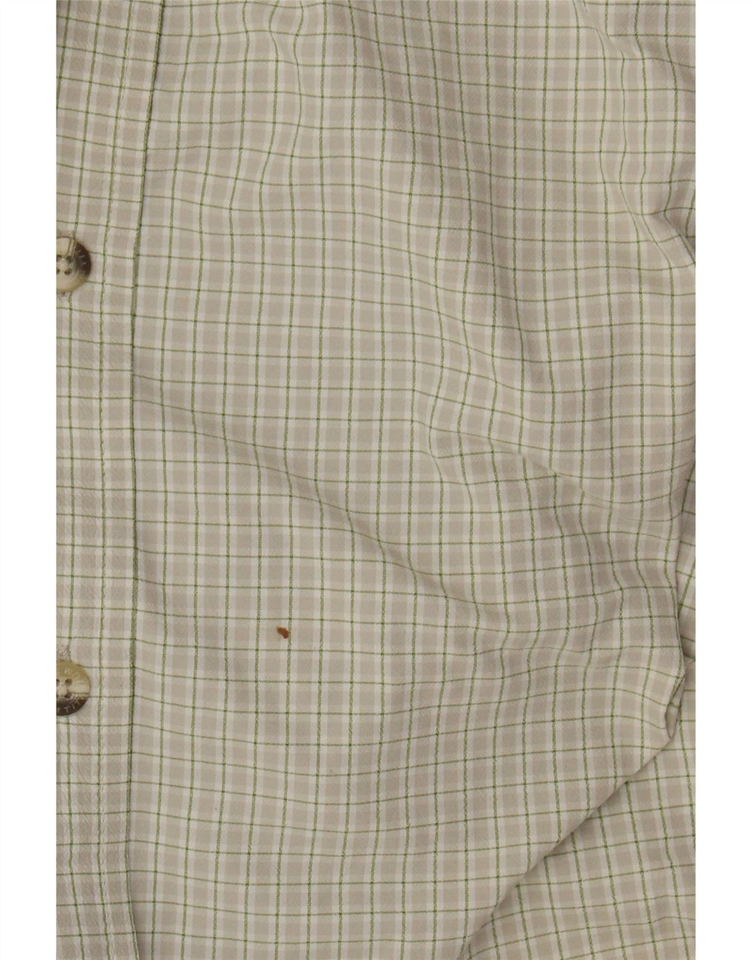 COLUMBIA Camicia a maniche corte in titanio da uomo XL Nylon verde a quadri