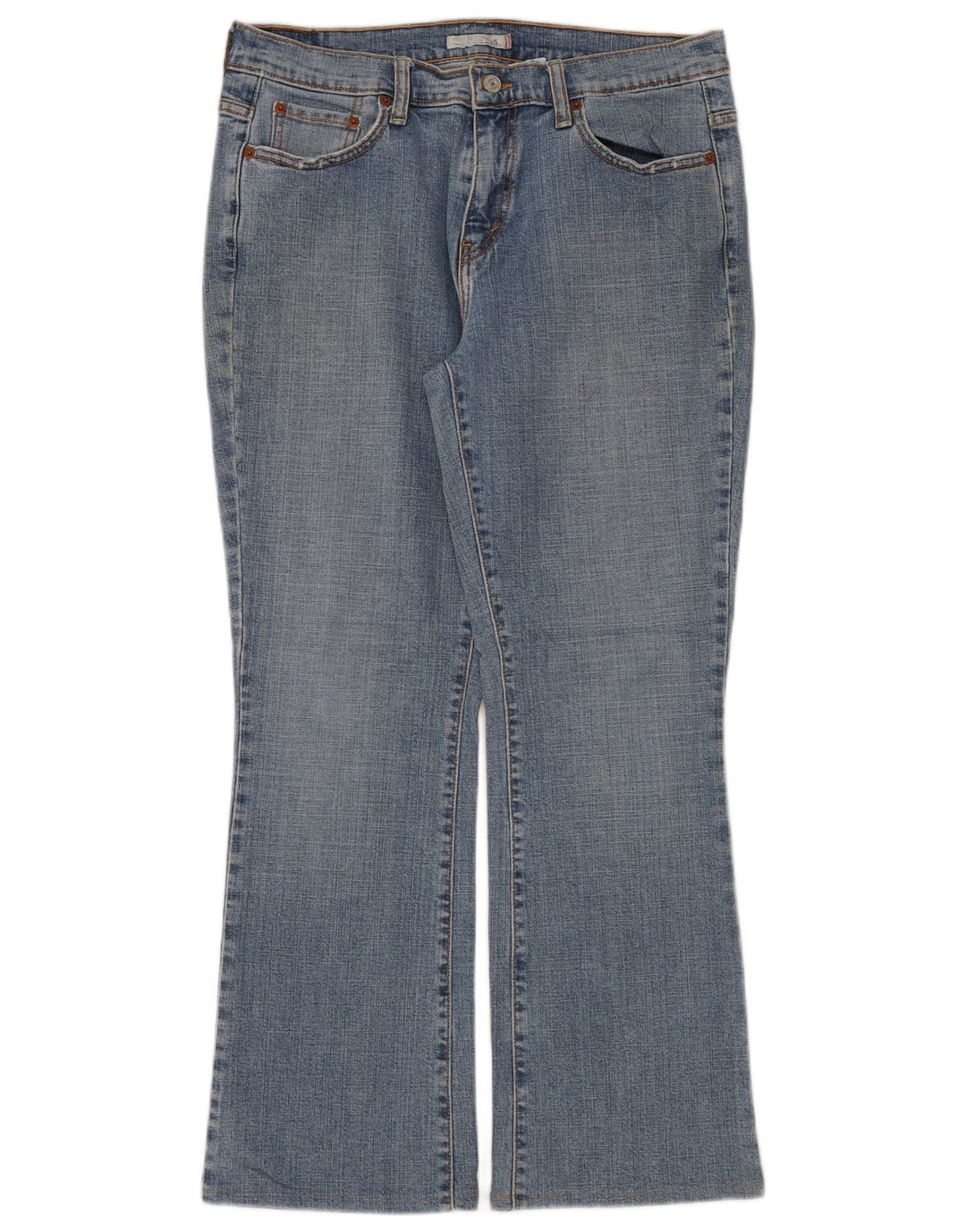 Levi's Donna 515 Bootcut Jeans US 12 Large W32 L30 Cotone Blu