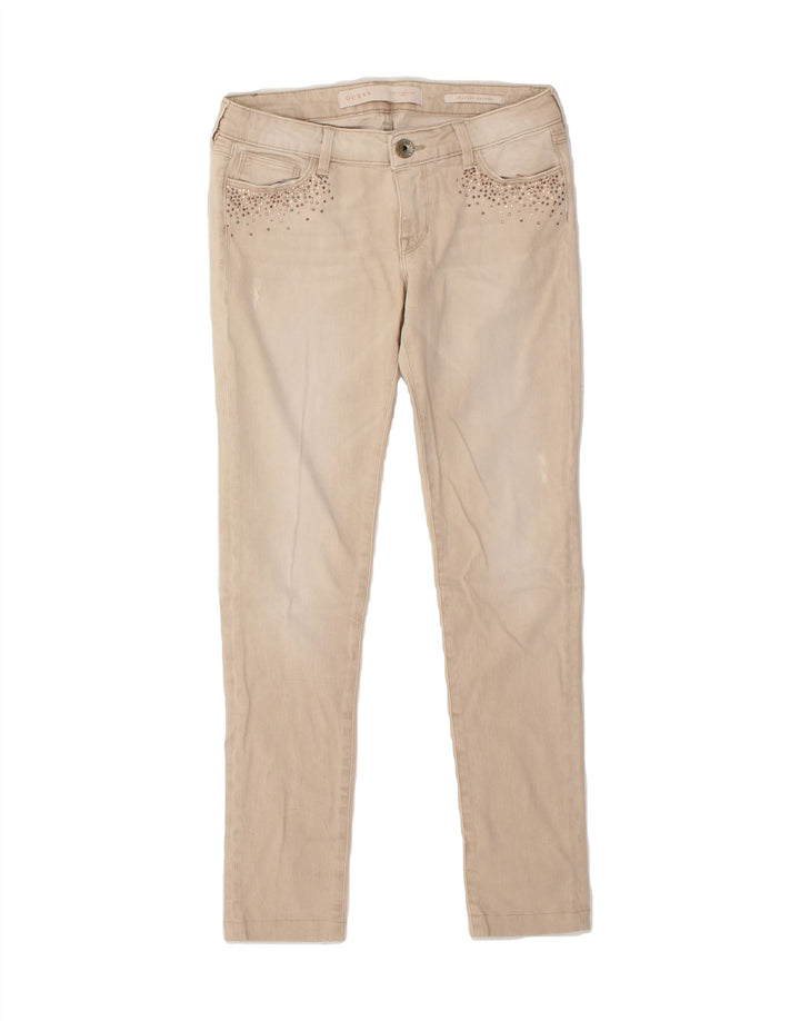 GUESS Womens Starlet Skinny Jeans W29 L29 Beige Vintage Guess and Second-Hand Guess from Messina Hembry 