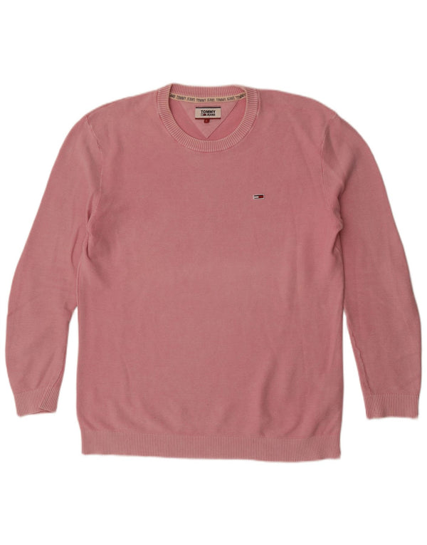 Maglione maglione girocollo da uomo Tommy Hilfiger grande rosa