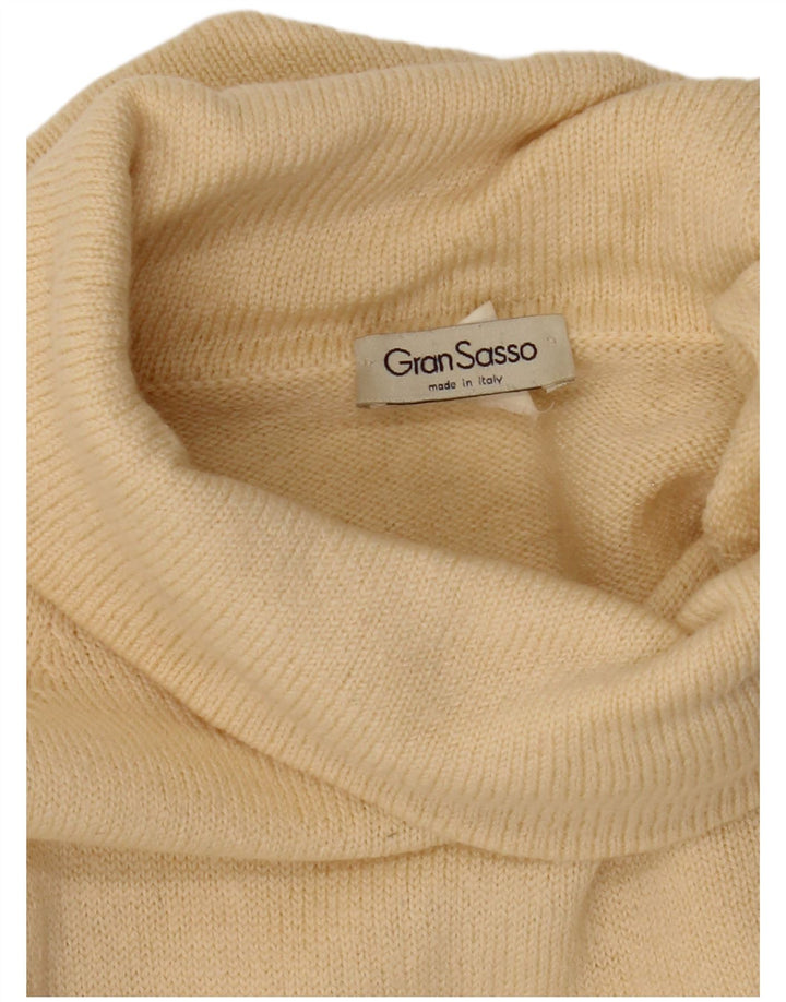 Maglione corto da donna Gran Sasso con collo alto UK 10 piccolo Beige