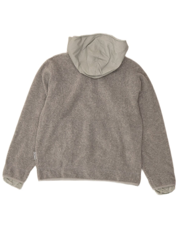 Conte of Florence Maglione oversize con cappuccio e zip da donna con collo a zip UK 10 Small Grigio