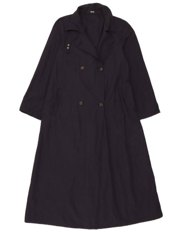 Trench doppiopetto da donna Hugo Boss EU 42 grande blu navy