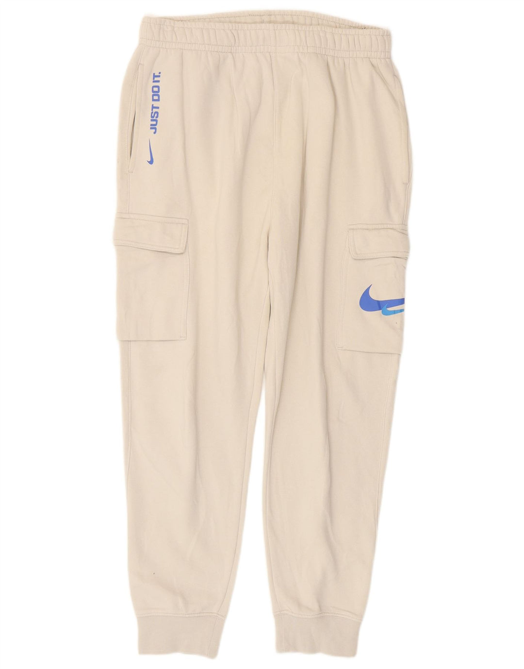 Pantaloni da tuta Nike Graphic Cargo da uomo, pantaloni da jogging, cotone bianco medio