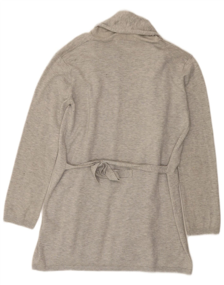 Maglione cardigan aperto da donna Zara UK 12 Viscosa grigio medio