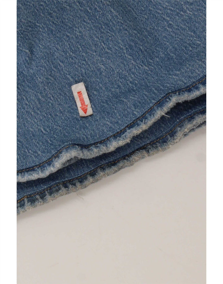 Jeans Levi's da donna svasati a vita alta effetto vissuto W26 L27 cotone blu