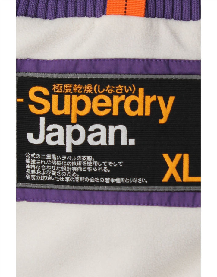 Giacca a vento con cappuccio da donna SUPERDRY UK 18 XL Nylon viola