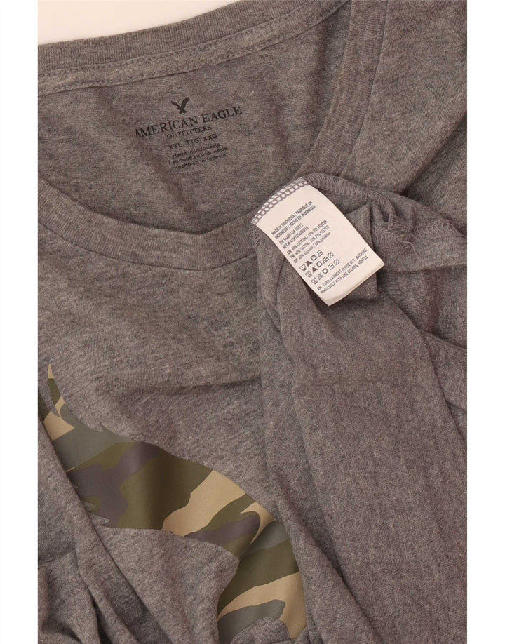 T-shirt grafica da uomo American Eagle Top 2XL cotone grigio