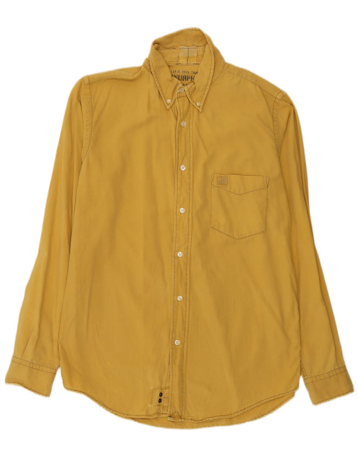 Camicia da uomo Murphy & Nye grande in cotone giallo
