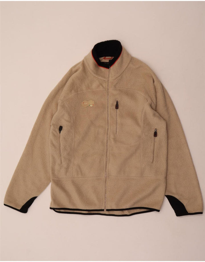 Giacca in pile da uomo Fila UK 44 2XL Poliestere beige