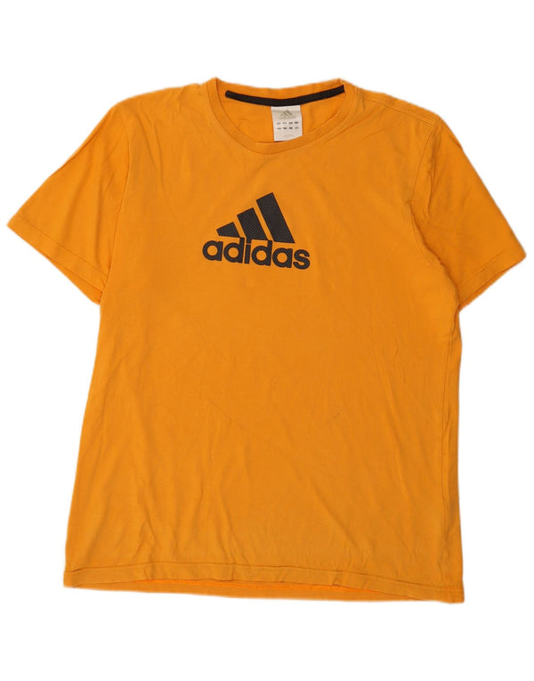 T-shirt grafica da uomo Adidas Top UK 40/42 cotone arancione medio