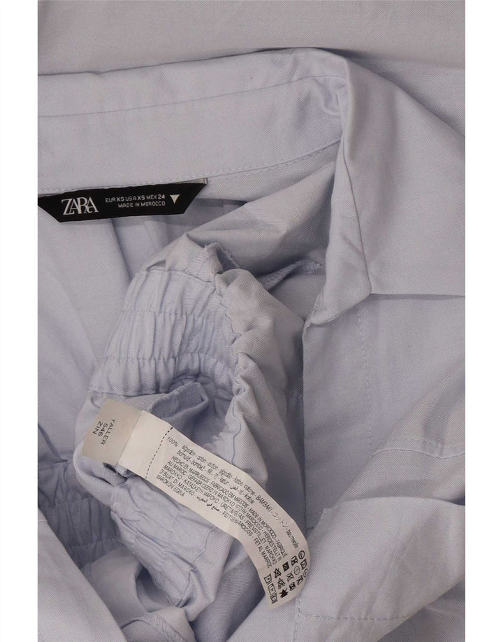 Tutina corta da donna Zara UK 6 XS blu cotone
