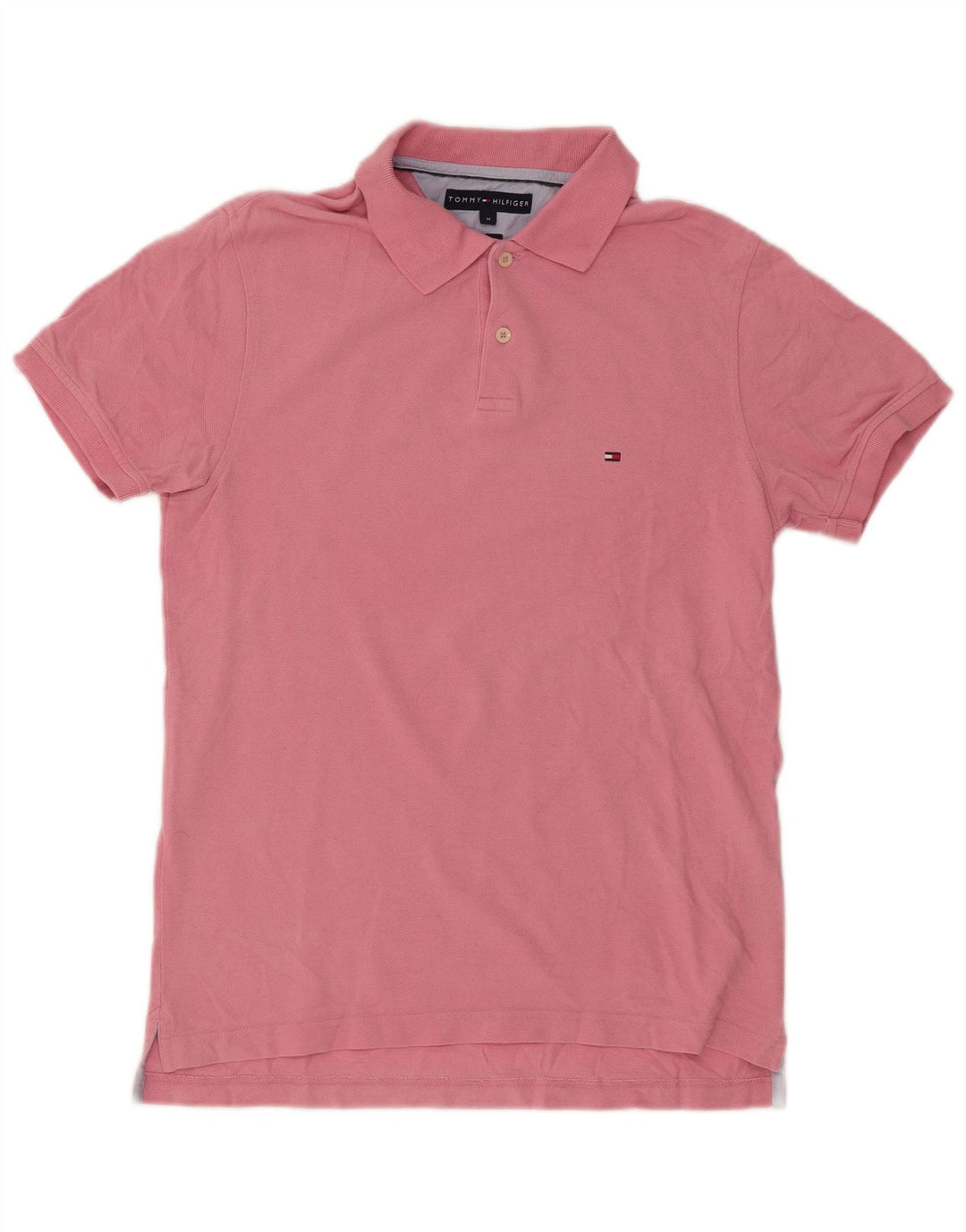 Polo da uomo Tommy Hilfiger in cotone rosa medio