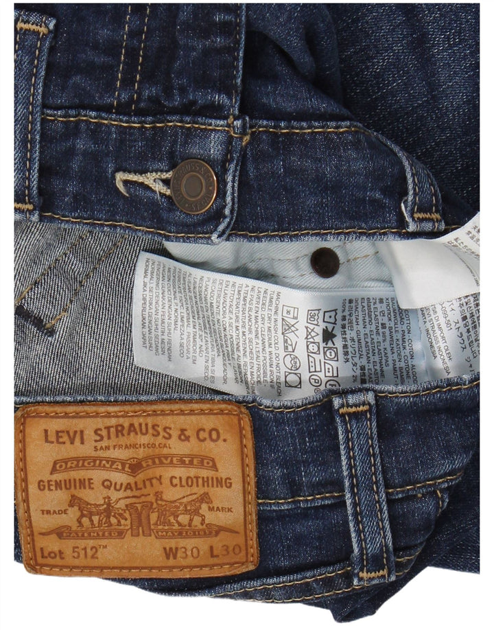 LEVI'S Jeans 512 slim affusolati da uomo W30 L30 in cotone blu